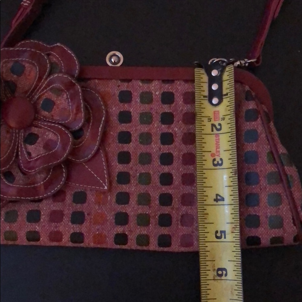 Vintage - Isabella Fiore Pink/Red Tweed Handbag - Picture 6 of 7